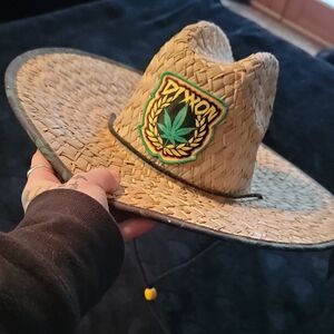 Dixon Straw Cowboy Hat with Green Patch